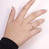 Minimal Chevron Pave Ring