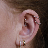 Hanging Bezel Earring