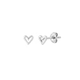 Classic Open Heart Stud Earrings