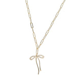 Ballet Bow Paperclip Necklace