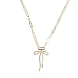 Ballet Bow Paperclip Necklace