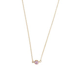 Pink Bezel Necklace