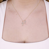 Double Cross Necklace