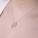 Double Cross Necklace