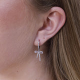 Long Sparkly Bow Earrings