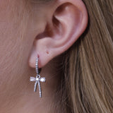 Long Sparkly Bow Earrings