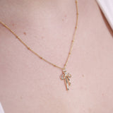 Bezel Bow Necklace