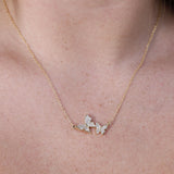 Double Butterfly Necklace