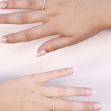 Pearl White CZ Stacker Ring