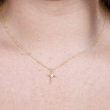 Bezel Cross Necklace