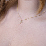 Bezel Cross Necklace