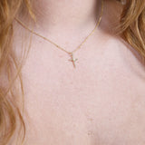 Bezel Cross Necklace