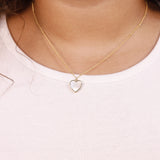 Pink and Pearl Heart Necklace