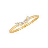 Minimal Chevron Pave Ring